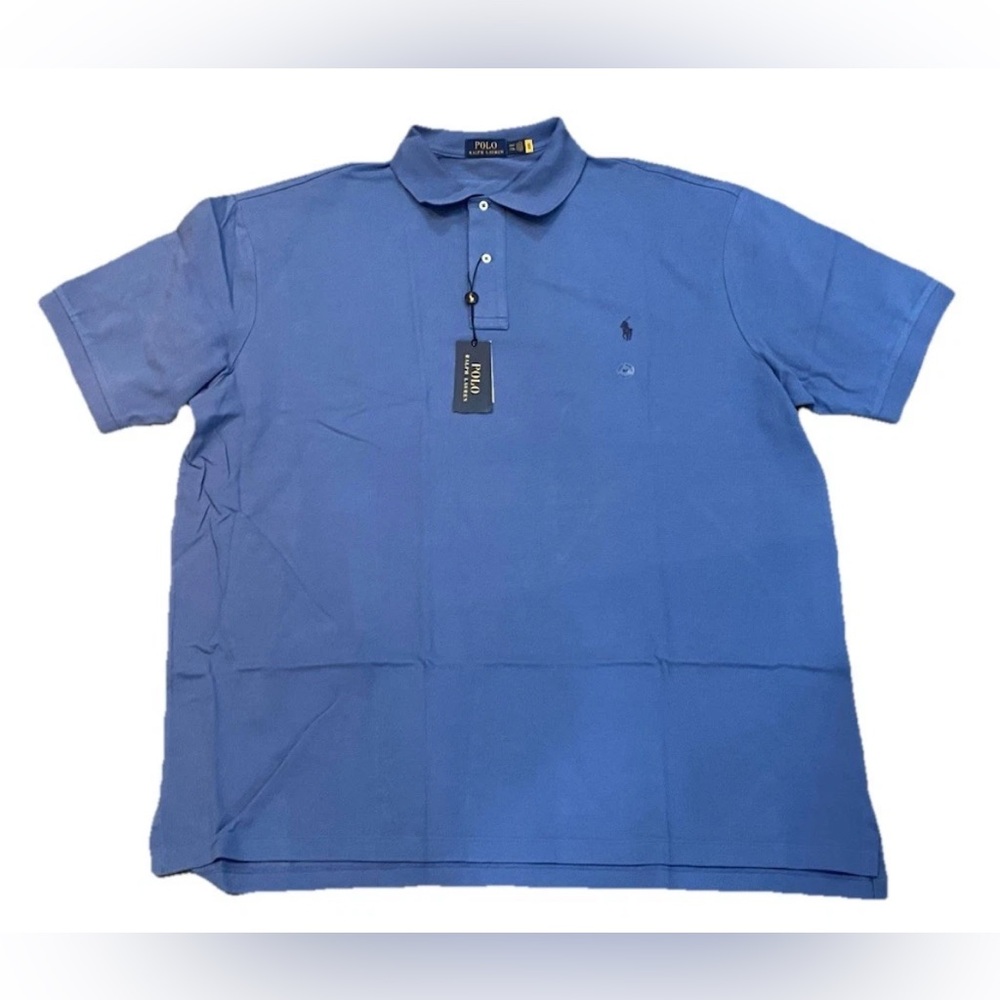 Polo Ralph Lauren Mesh Polo Shirt Blue Big & Tall